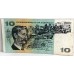 AUSTRALIA 1968 . TEN 10 DOLLARS BANKNOTE . ERROR . INK TRANSFER